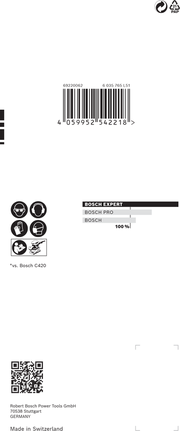 <!-- language missing --> BoschEXPERT C470 砂紙 80x133 毫米 240 粒度